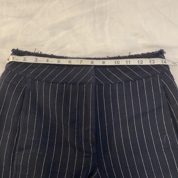 Alexander Wang navy pinstripe frayed trouser sz 4 - Picture 8 of 8